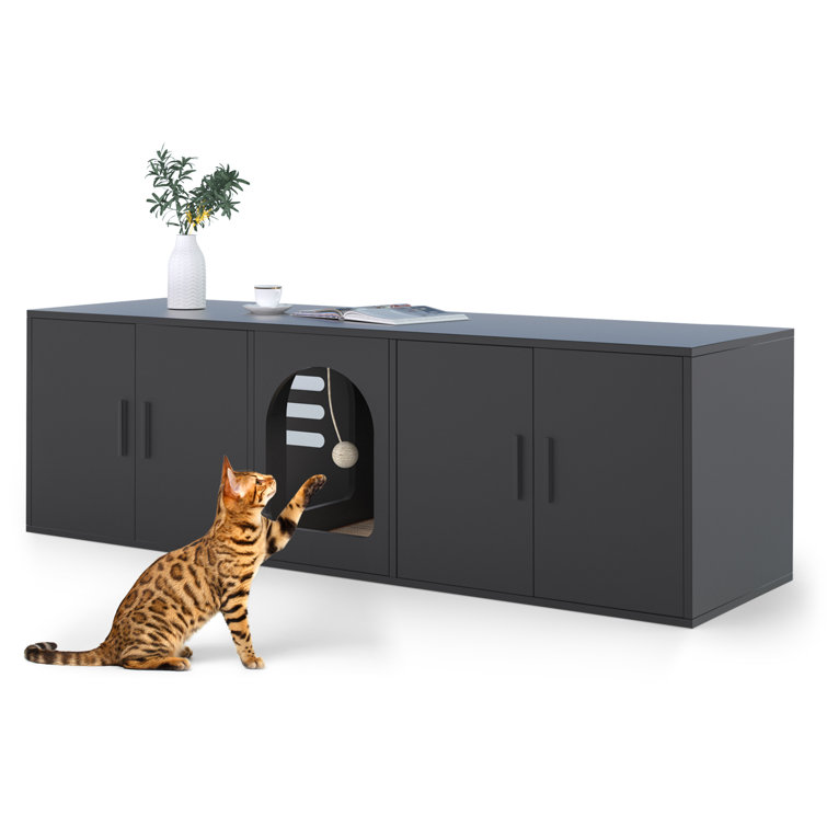 Double decker best sale litter box enclosure